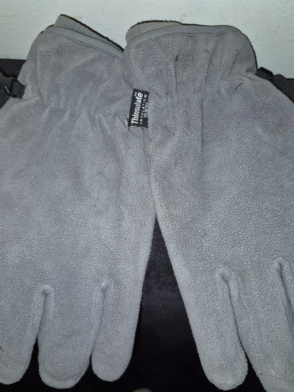 3M Thinsulate Grey Kids Fleece Gloves